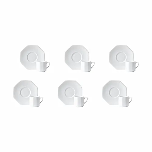 Jogo de xícaras de café de porcelana
