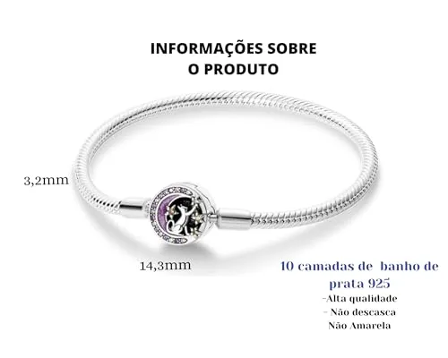 Pulseira com pingente e cristais - foto 3