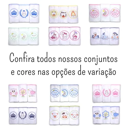 Fraldas bordadas para boca e ombro - foto 4