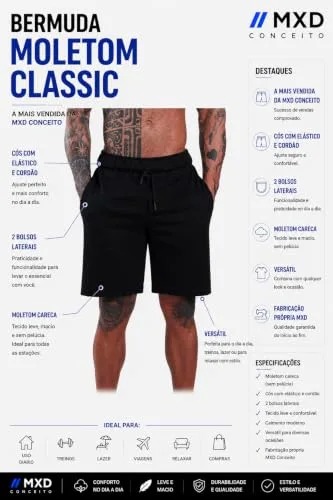 Kit de bermudas de moletom - foto 4