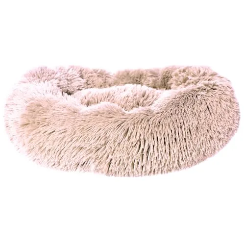 Cama redonda de pelúcia
