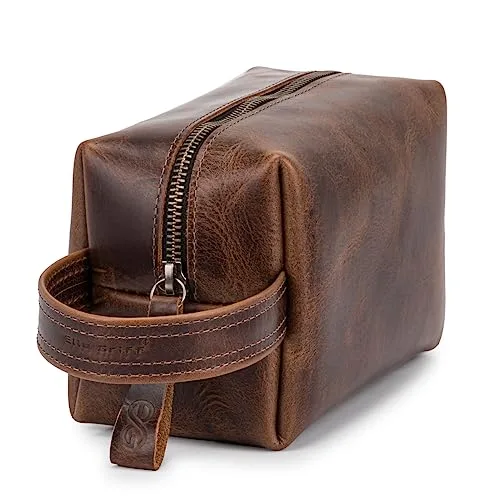 Necessaire de couro para viagem