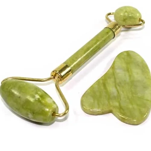 Kit de gua sha e rolo facial