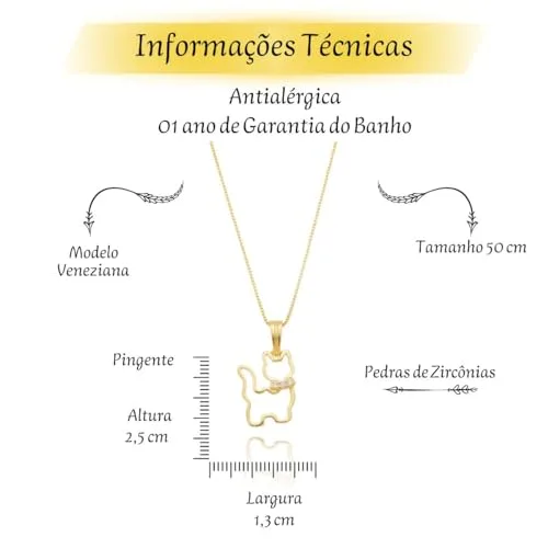 Colar com pingente de gato - foto 4