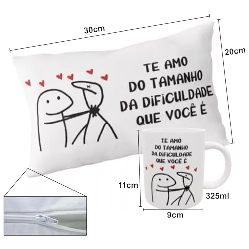 Kit de caneca e almofada romântica - foto 2
