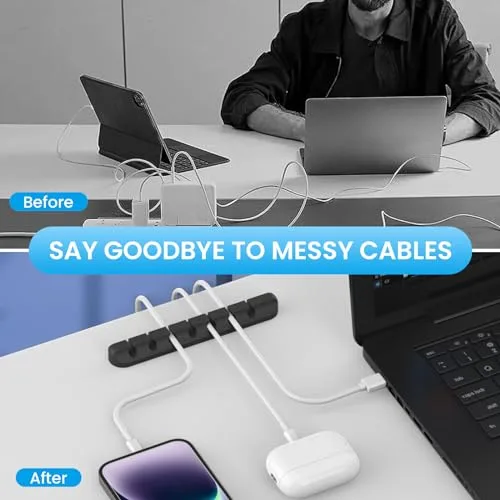 Organizador de cabos para a mesa - foto 4