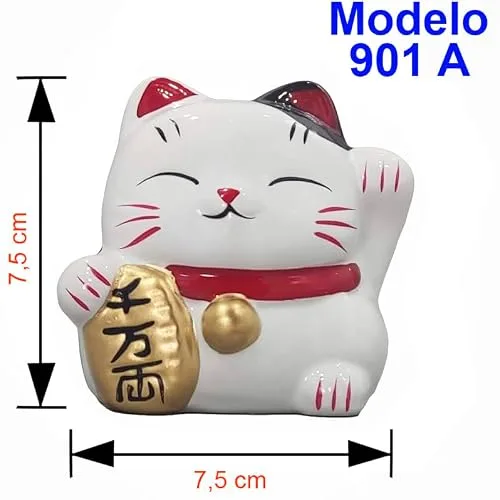 Gato da sorte em porcelana - foto 2