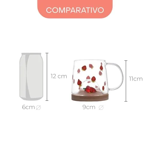 Caneca de vidro com pires - foto 5
