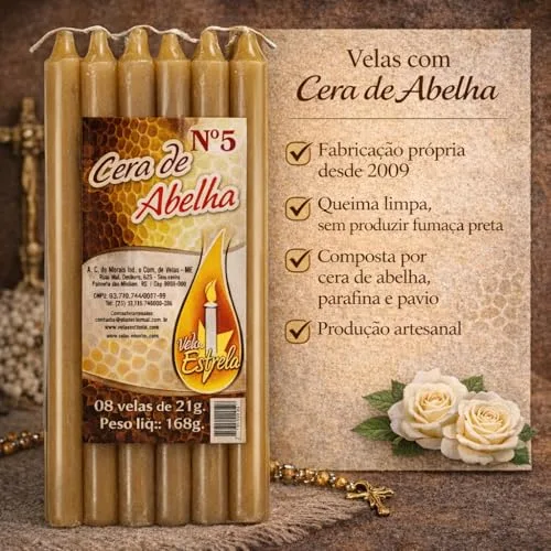 Kit de velas de cera de abelha - foto 4