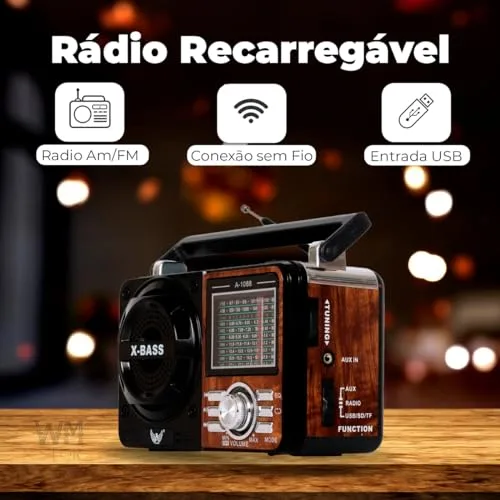 Rádio retrô com Bluetooth - foto 3
