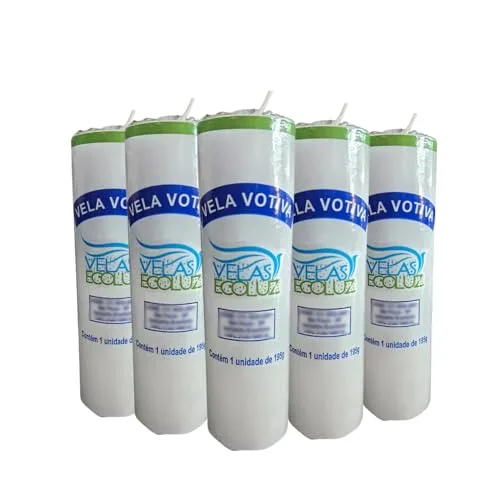 Conjunto de velas votivas brancas