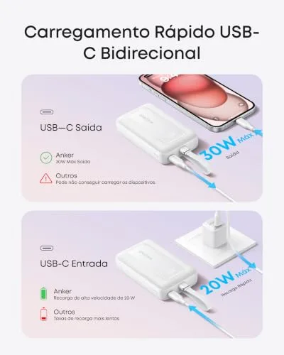 Power bank com cabo USB-C integrado - foto 4