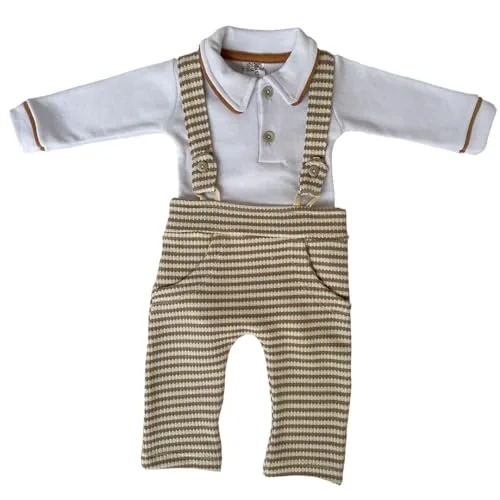 Conjunto branco com suspensório