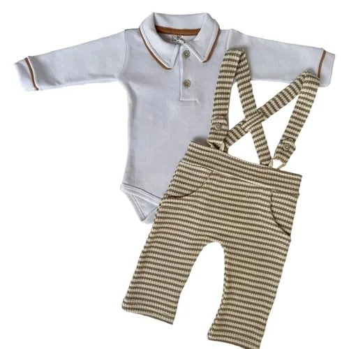 Conjunto branco com suspensório - foto 3
