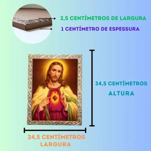 Quadro do Sagrado Coração de Jesus - foto 2