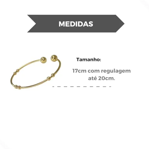 Bracelete dourado regulável - foto 4