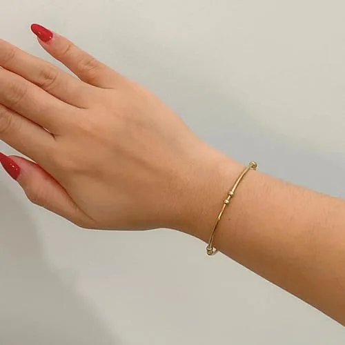 Bracelete dourado regulável - foto 6