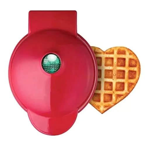 Máquina de waffle formato coração