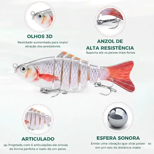 Iscas articuladas de lambari - foto 2