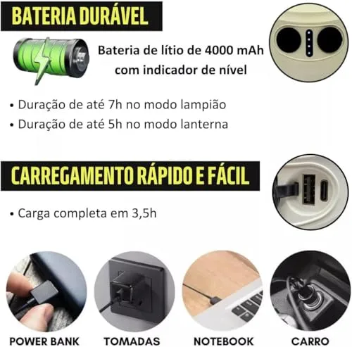 Luminária de camping recarregável - foto 6