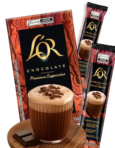 Caixa de cappuccino com chocolate