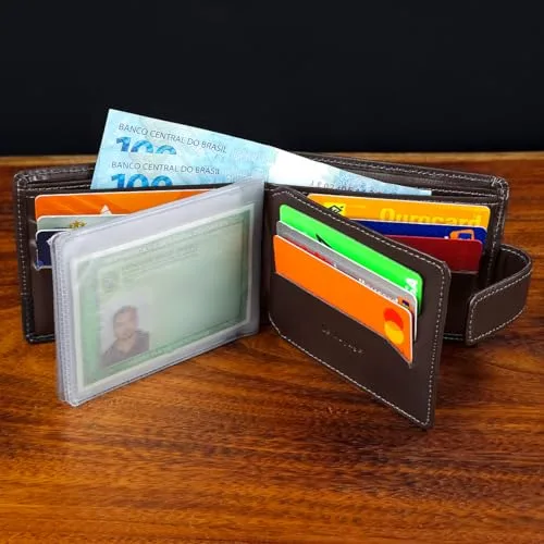 Carteira de couro com proteção RFID - foto 5