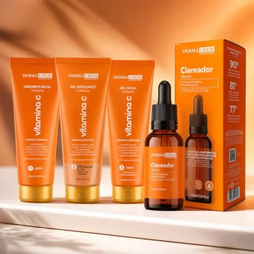 Kit de skincare com vitamina C