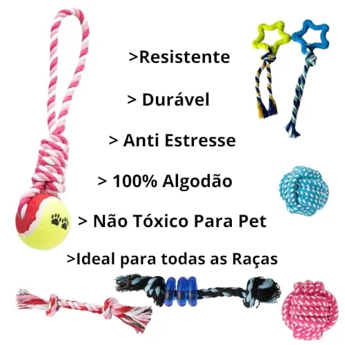 Kit de brinquedos variados para cães - foto 5
