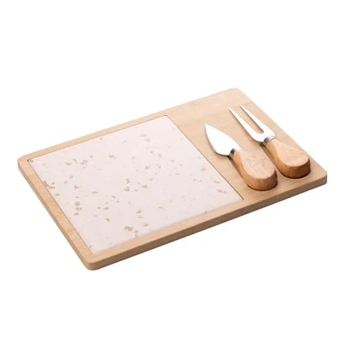 Kit de facas para queijo com bandeja