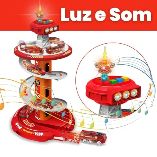 Pista de carrinho com posto e bombeiro - foto 4