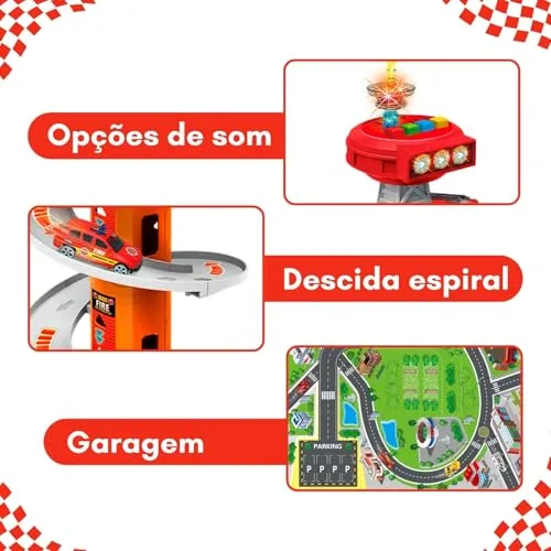 Pista de carrinho com posto e bombeiro - foto 5