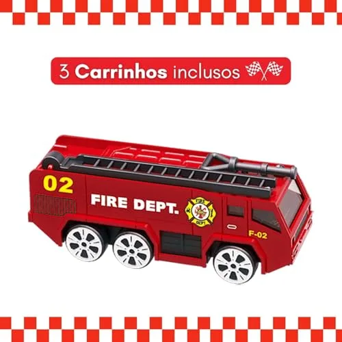 Pista de carrinho com posto e bombeiro - foto 6