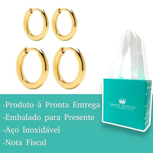 Brincos de argola para dois furos - foto 2