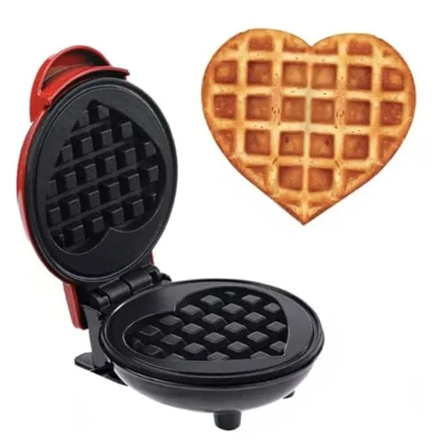 Máquina de waffle em formato de coração