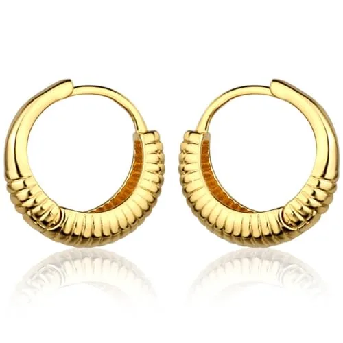 Brinco de argola folheado a ouro