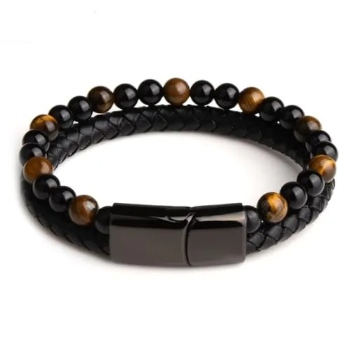 Pulseira masculina de pedras