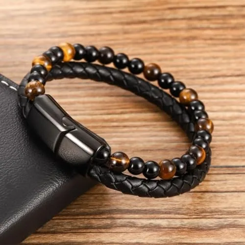 Pulseira masculina de pedras - foto 4