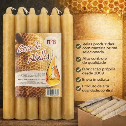 Kit de velas de cera de abelha - foto 3