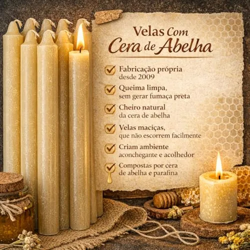 Kit de velas de cera de abelha - foto 6