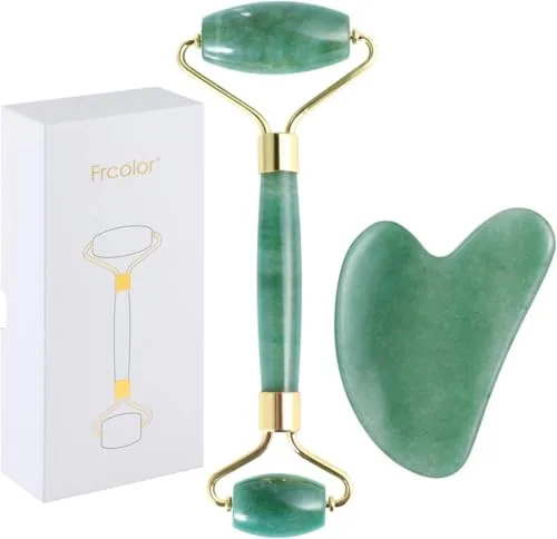 Kit de massagem facial com gua sha
