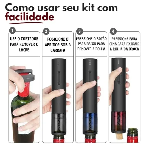 Abridor elétrico de vinho - foto 3