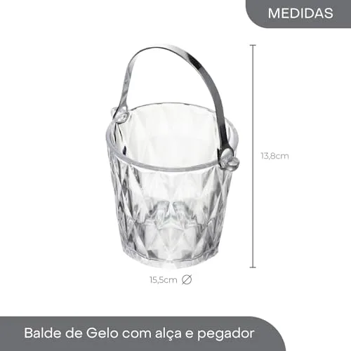 Balde de gelo com pegador - foto 5