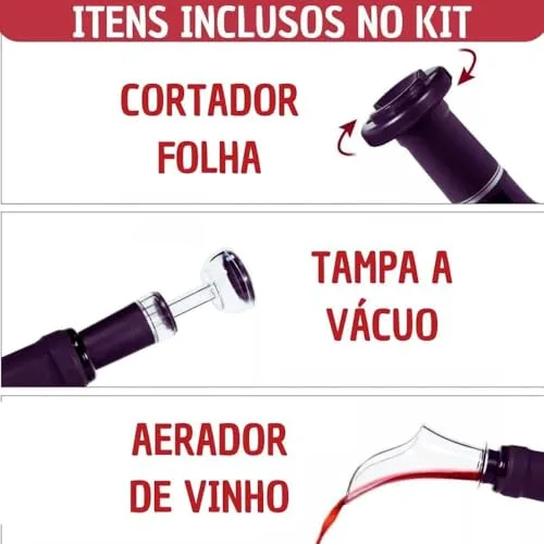 Kit de abridor e acessórios para vinho - foto 6