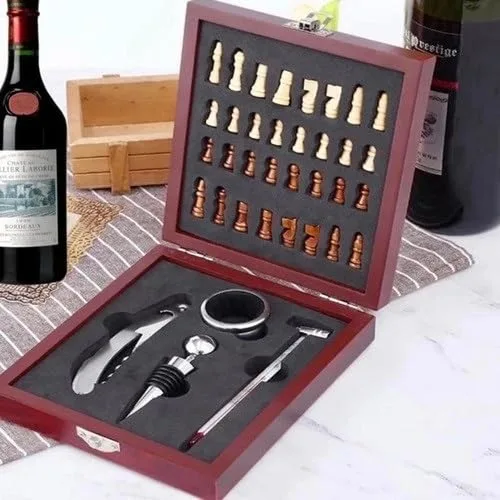 Kit de vinho com jogo de xadrez - foto 2