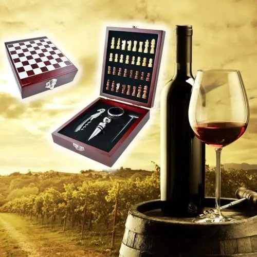 Kit de vinho com jogo de xadrez - foto 3