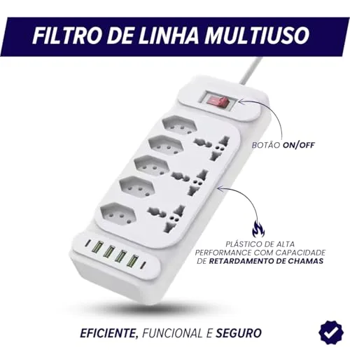 Filtro de linha com USB-C - foto 4