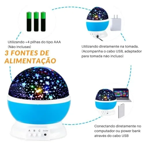 Projetor de céu estrelado giratório - foto 4