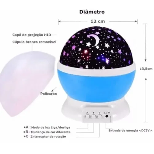 Projetor de céu estrelado giratório - foto 6