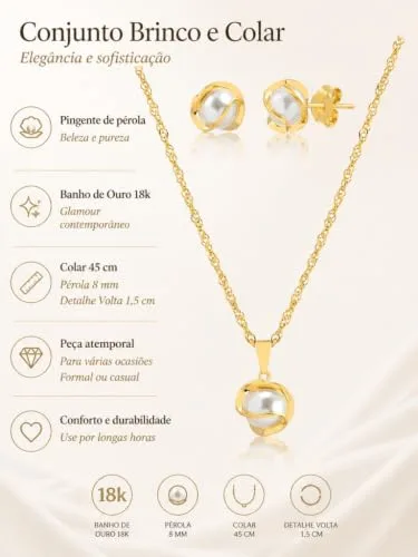 Conjunto de colar e brinco - foto 4