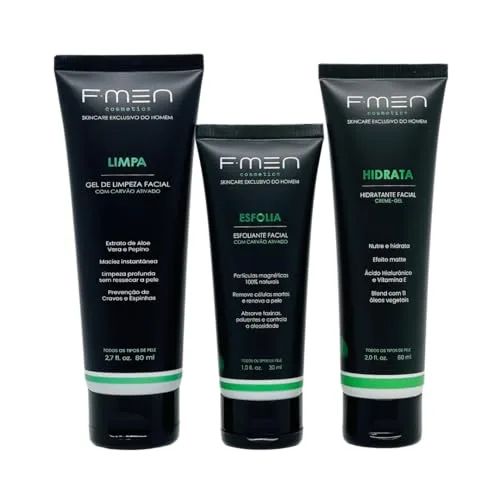 Kit de skincare masculino